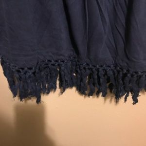 Denim 24/7 Tops - Navy swing top with fringe Denim 24/7 Tops - Navy swing top with fringe
